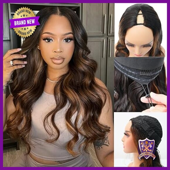 Human Hair V Part Half Wig Body Wave Glueless Beginner Friendly 16 Inch main image 5